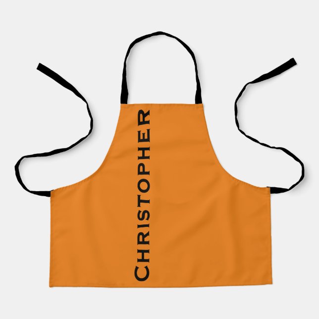 Personalized Jumbo Bold Name Choose Your Color Apron (Front)