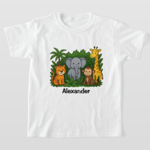 Personalized Jungle Safari Fun Kids T-Shirt 