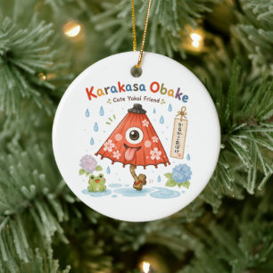 Personalized Karakasa Obake Mug   Custom Name & Me Ceramic Tree Decoration