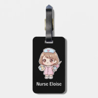 Personalized Kawaii Nurse Luggage Tag