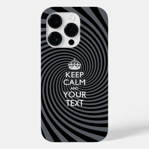 Personalized KEEP CALM AND Your Text Case-Mate iPhone 14 Pro Case