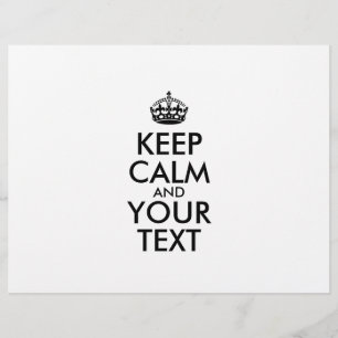 Personalized KEEP CALM and YOUR TEXT Flyer