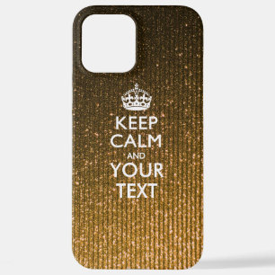 Personalized KEEP CALM AND Your Text iPhone 12 Pro Max Case