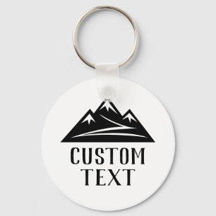 Personalized keychain with mountain peaks logo