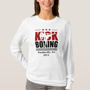 Personalized Kick Boxing Boxer Location Date Name T-Shirt