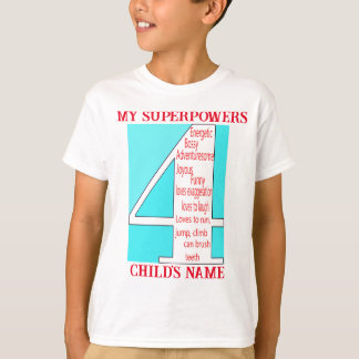 Personalized kids 4th birthday boy T-Shirt