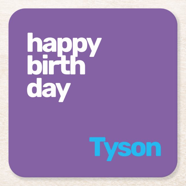 Personalized Kids Birthday Coaster (Front)