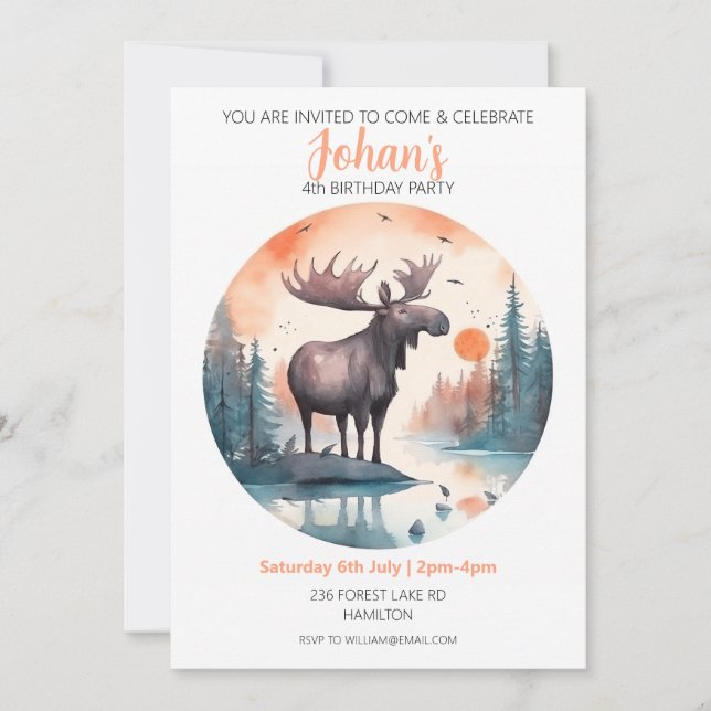 Personalized Kids Birthday Party Invitation (Front)