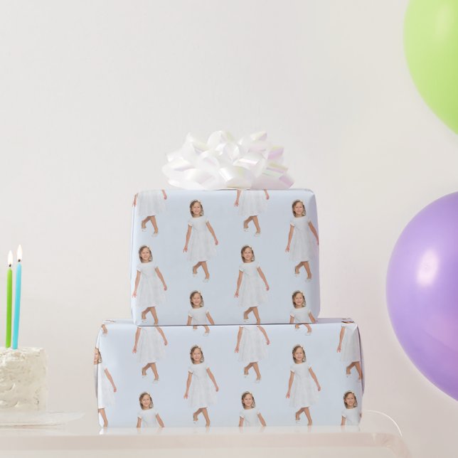 Personalized Kids Birthday Photo Custom Gift Wrap (Party Gifts)