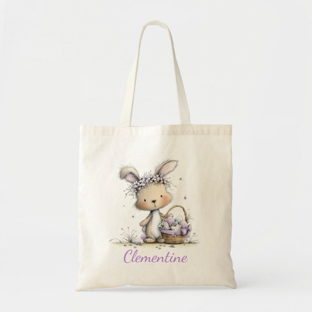 Personalized Kids Easter Tote Bag (Front)