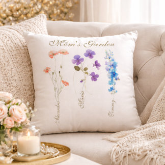 Personalized Kids Name Garden Mother Cushion