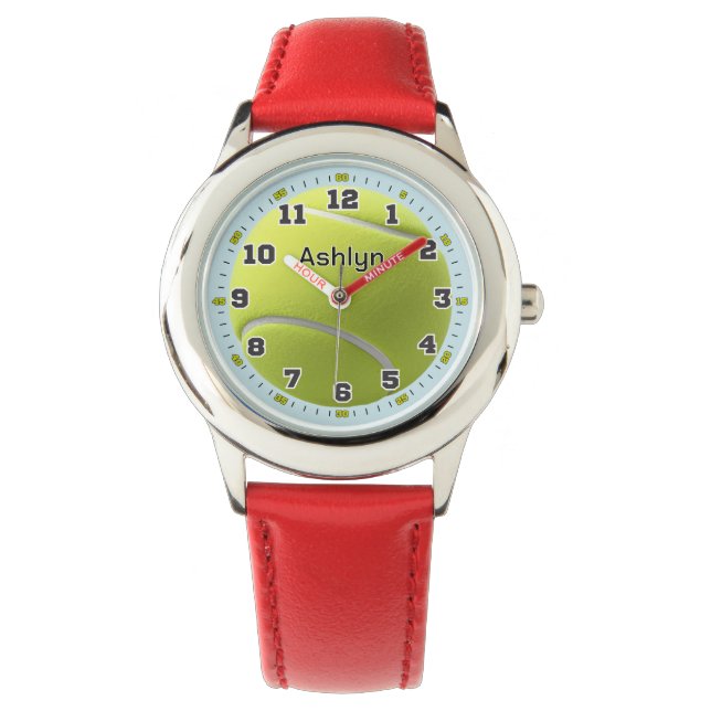 Personalized Kids Tennis Enthusiast Learning Watch (Front)