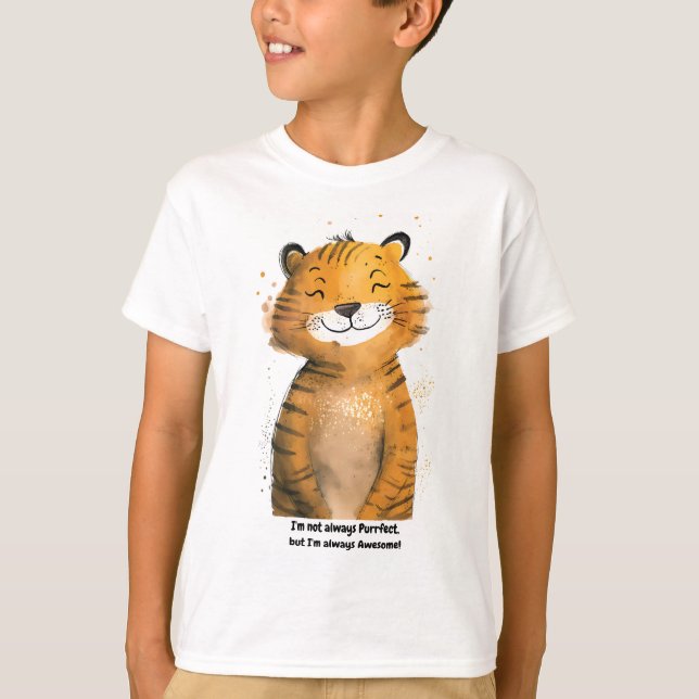 Personalized Kids tiger t-shirt (Front)