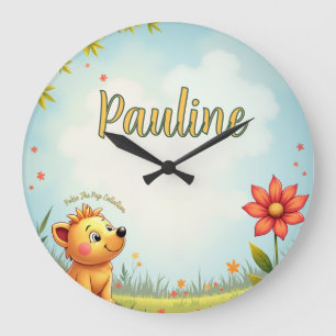 personalized kids wall clock - customized name