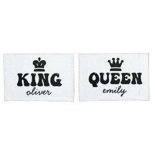 Personalized King and Queen Couple Pillowcase