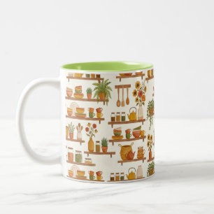 Personalized Kitchen Shelves Pattern Coffee Mug