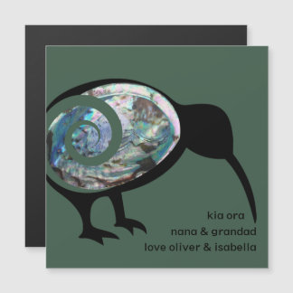 PERSONALIZED KIWI BLACK PAUA FERN KORU NEW ZEALAND