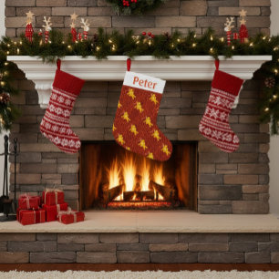 Personalized Knit Pattern Christmas Stocking 