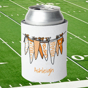 Personalized Knoxville Orange & White Pennant Can Cooler