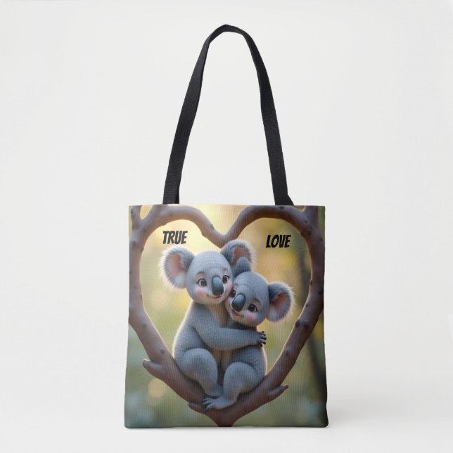 Personalized Koala Love Tote Bag (Front)