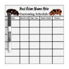 Personalized KuneKune Pig Farrowing Schedule