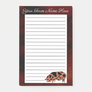Personalized KuneKune Pig Post-it Notes