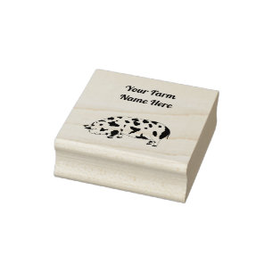 Personalized KuneKune Pig Rubber Stamp