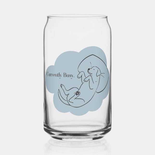 Personalized Labrador Can Glass | Dog Mom Gift (Front)