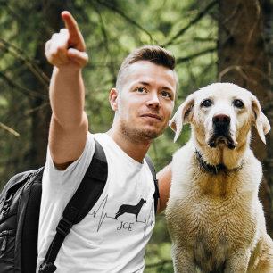 Personalized Labrador Love My Dog Heart Beat T-Shirt