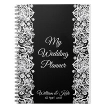 Personalized Lace Wedding Planner Notebook