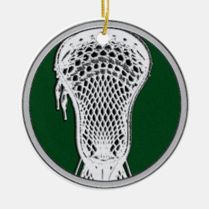 personalized lacrosse keepsake ceramic tree decoration