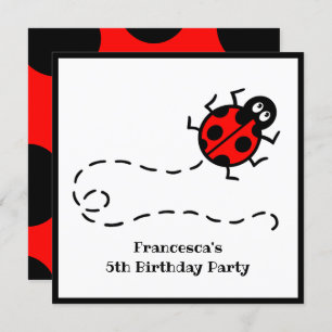 Personalized Ladybird Pattern Invitation