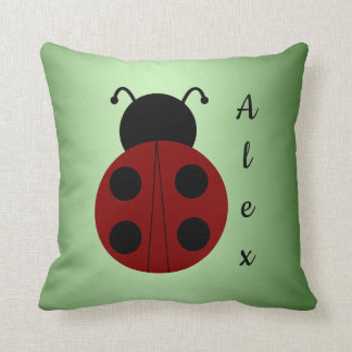 Personalized ladybug cushion