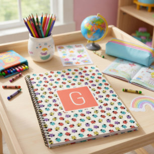 Personalized Ladybug Spiral Notebook