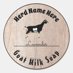 Personalized LaMancha Goat Milk Soap Classic Round Sticker