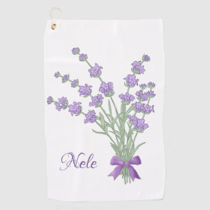 personalized lavender golf towel