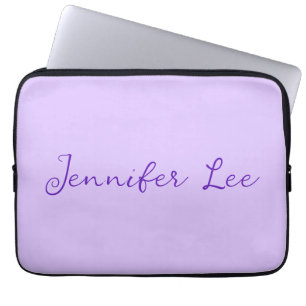 Personalized Lavender Laptop Sleeve
