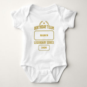 Personalized Legendary Series Gold  Birthday Baby Bodysuit