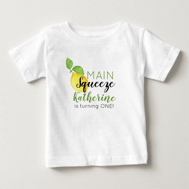 Personalized Lemon Birthday ONE t shirt (Front)