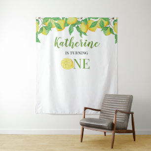 Personalized Lemon Birthday Tapestry