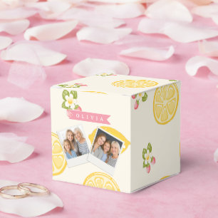 Personalized Lemon Floral Summer Custom Name Favour Box