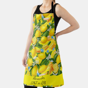Personalized Lemon & Pills Pharmacy Kitchen  Apron