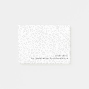 Personalized Leopard Print Office Post-it Notes