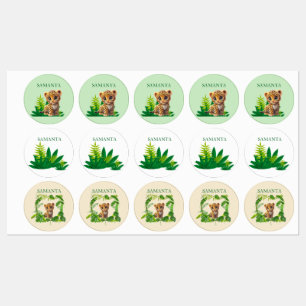 Personalized Leopard Waterproof Labels