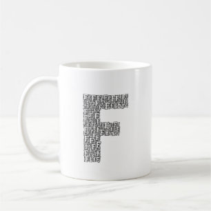 Personalized Letter F Coffee Mug Gift