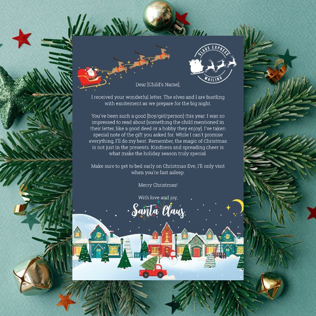 Personalized Letter from Santa Claus Invitation (Letter from Santa. Personalised with your child's details.)