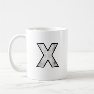 Personalized Letter X Ceramic Monogram Mug