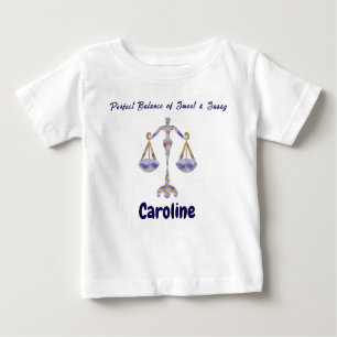 Personalized Libra “Sweet & Sassy” Toddler Art Baby T-Shirt