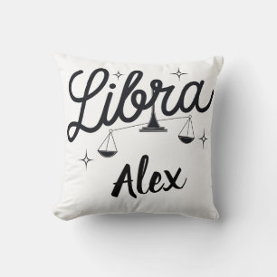 Personalized Libra Zodiac Sign Art Cushion
