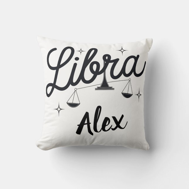 Personalized Libra Zodiac Sign Art  Cushion (Front)